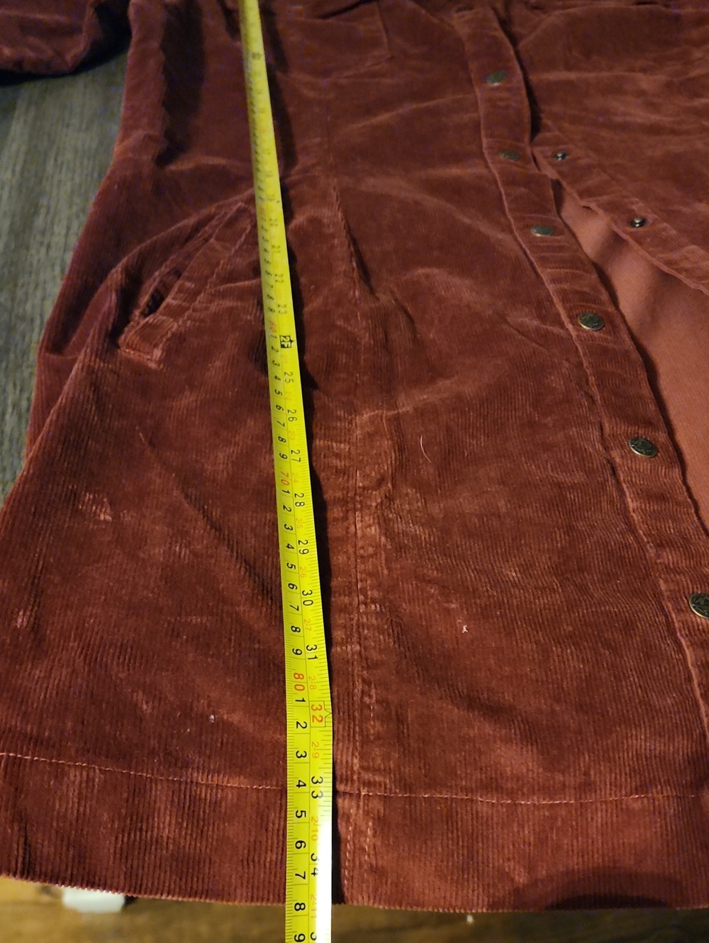 Legendary Whitetails Women's Rust Corduroy Trench Coat/Dress - Picture 9 of 9
